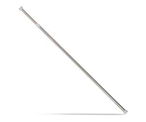 Relaxdays 10023827_865 Barre Télescopique Tringle à Rideaux Douche Tige Encadrement Porte etc. sans Perçage INOX, Plastique, Argenté, 130-220 cm
