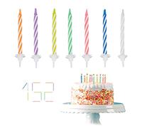 Relaxdays 10024070 Bougies d’anniversaire, Paraffine, Plastique, coloré, 5,8 x 0,2 cm