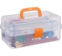 relaxdays 10024158_57 relaxdays Aufbewahrungsbox transparent 33,0 x 39,0 x 17,0 cm