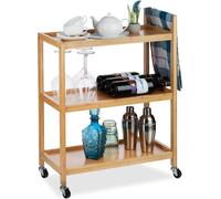 relaxdays 10024182_0 relaxdays Servierwagen braun