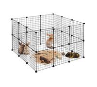 relaxdays 10024590_754 relaxdays Freilaufgehege silber 110,0 x 110,0 x 72,0 cm