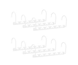 Relaxdays 10024746 Lot de 6 cintres, Métal, Blanc, 8,5 x 26 x 5,4 cm