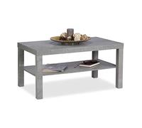 Table basse - RELAXDAYS - béton - étagère - Gris - contemporain