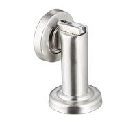 Relaxdays 10025391 Butoir aimant, Cale de porte magnétique, en acier inoxydable, montage au sol ou mural, argenté, inox, 1 élément