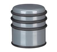 Relaxdays 10025517_709 Butoir sol, Pour portes et fenêtres courants d’airs, ∅ cm, Cercles caoutchouc, gris foncé, PP, 8 x 7 x 7 cm