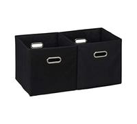 Relaxdays Boîte de rangement en tissu en lot de 2