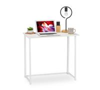 relaxdays 10026030_954 relaxdays Bureau blanc rectangulaire
