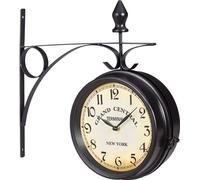 relaxdays 10026292_0 relaxdays Wanduhr schwarz 22,0 cm Eisen
