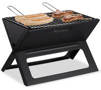 Relaxdays Barbecue pliable, de camping, pique nique, de parc, grosse surface