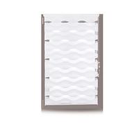 Relaxdays 10026664_727 jour nuit, Store double enrouleur klemmfix, Sans perçage, fenêtre porte balcon, 85x150 cm, blanc, polyester, aluminium, plastique, 5 x 85 x 150 cm