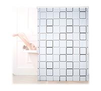 Relaxdays 10026666_1049 Carré, 160x240 cm, Rideau de douche, baignoire bain store, fixation plafond, semi-transparent, PVC, plastique, aluminium, 240 x 160 x 5 cm
