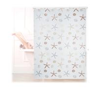 Relaxdays 10026667_1049 Ocean, 160x240 cm, Rideau de douche, baignoire bain store, fixation plafond, semi-transparent, PVC, plastique, aluminium, 240 x 160 x 5 cm