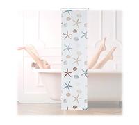 Relaxdays 10026667_1052 Ocean, 60x240 cm, Rideau de douche, baignoire bain store, fixation plafond, semi-transparent, PVC, plastique, aluminium, 240 x 60 x 5 cm