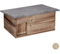 relaxdays 10027593_972 relaxdays maison du hérisson marron 46,0 x 34,0 x 21,0 cm