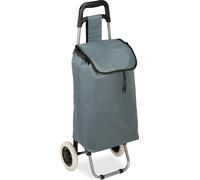 Chariot de courses pliable; sac amovible 28 l,caddie pour achats roulettes hlp 92,5x 42 x 28 cm,gris gris