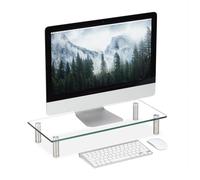 relaxdays 10027843_535 relaxdays Monitorständer silber, transparent