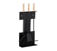 relaxdays 10028788_0 relaxdays Kaminbesteck schwarz, braun