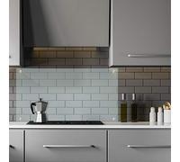 Relaxdays 10029442_1206 crédence de Cuisine, Verre, Contre éclaboussures, Fond de hotte 120 x 50 cm, Montage Mural, Transparent