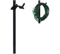 Relaxdays Support pour Tuyau de Jardin, Droit, pour Tuyau de 61 m, Accroche Tuyau, Acier, HlP 107,5 x 25 x 18 cm, Noir