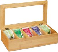 relaxdays Teebox braun 37,0 x 20,0 cm