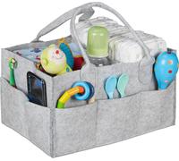 relaxdays 10033027_940 relaxdays Wickeltasche grau