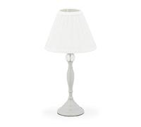relaxdays 10033891_111 Lampe de table, cristal, abat-jour, douille E14, pour salon, commode de nuit HxD 7 x 28 x 21 cm, couleursl, 60% Fer 30% polyester 10% verre, 42 x 21 x 21 cm