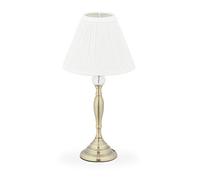 relaxdays 10033891_259 Lampe de table, cristal, abat-jour, douille E14, pour salon, commode de nuit HxD 7 x 28 x 21 cm, couleursl, 60% Fer 30% polyester 10% verre, 42 x 21 x 21 cm