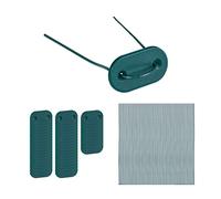 Relaxdays 104 Fixations pour Brise-Vue, 52 Fils et Plaquettes, kit de Fixation pour Brise-Vue, Vert