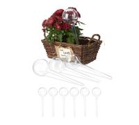 Relaxdays Bulle d’arrosage pour Vos Plantes et Fleurs, Lot de 10, Plastique, 250 ML, H x D : 28 x 8 cm, Transparent