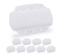 relaxdays 10x coussin de baignoire avec ventouses blanc