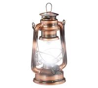 Relaxdays 10x Lampe-tempête LED, Lanterne Retro comme décoration de fenêtre ou de Jardin, à Piles, cuivre