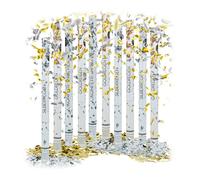 Relaxdays 10x lanceur à confettis doré/argenté