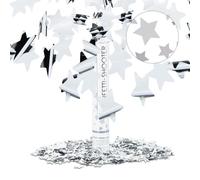 Relaxdays 10x Lanceur confettis étoile argentée