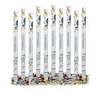 Relaxdays 10x Lanceurs confettis 80 cm canons Party Popper Plusieurs Couleurs fête décoration Mariage Cadeau portée 6-8 m, différentes Couleurs