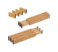 Relaxdays 10x séparateurs en bambou pour le tiroir