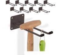 relaxdays 10x support d'appareils brun en acier