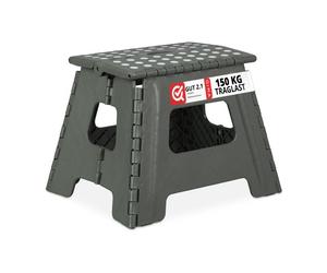 Relaxdays 10x tabourets pliables L gris clair
