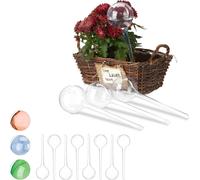 relaxdays 12 x boules d'arrosage transparentes