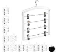 relaxdays 12 x cintres pour jupes multiples blanc