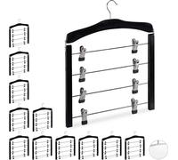 relaxdays 12 x cintres pour jupes multiples noirs