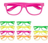 relaxdays 12 x lunettes de fête colorées