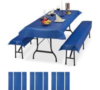 relaxdays 12x Garniture de tente de bière Support bleu