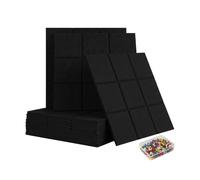 Relaxdays 12x panneaux feutre autocollants carrés