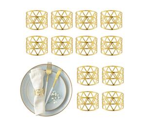 Relaxdays 12x porte-serviettes de table