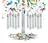 Relaxdays 12xLance confettis multicolore 40 cm