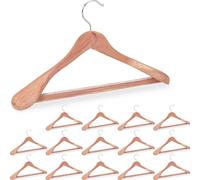relaxdays 15 x cintres pour costumes en bois de cèdre