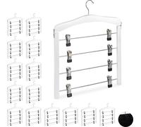 relaxdays 15 x cintres pour jupes multiples blanc