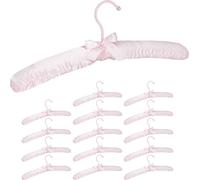 relaxdays 15x cintres satin rose