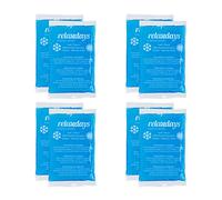 Relaxdays 16 compresses Froides et Chaudes, 9 x 15 cm, Premiers Secours, compresses réutilisables, Bleues, en Set