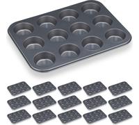 relaxdays 16 x Moule à muffins pour 12 muffins